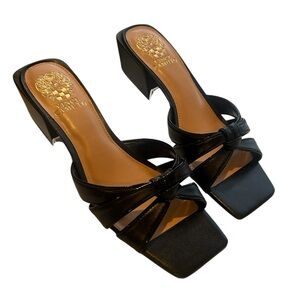 Vince Camuto Selaries Back Block heel Ladies leather sandal square toe size 8M